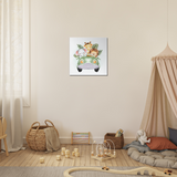 Baby Safari animals car Canvas